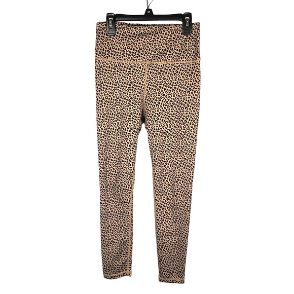 AllFenix Anthropologie Size S Sandy Cheetah Print High Waisted Athletic Leggings - Picture 1 of 7